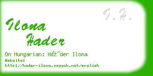 ilona hader business card